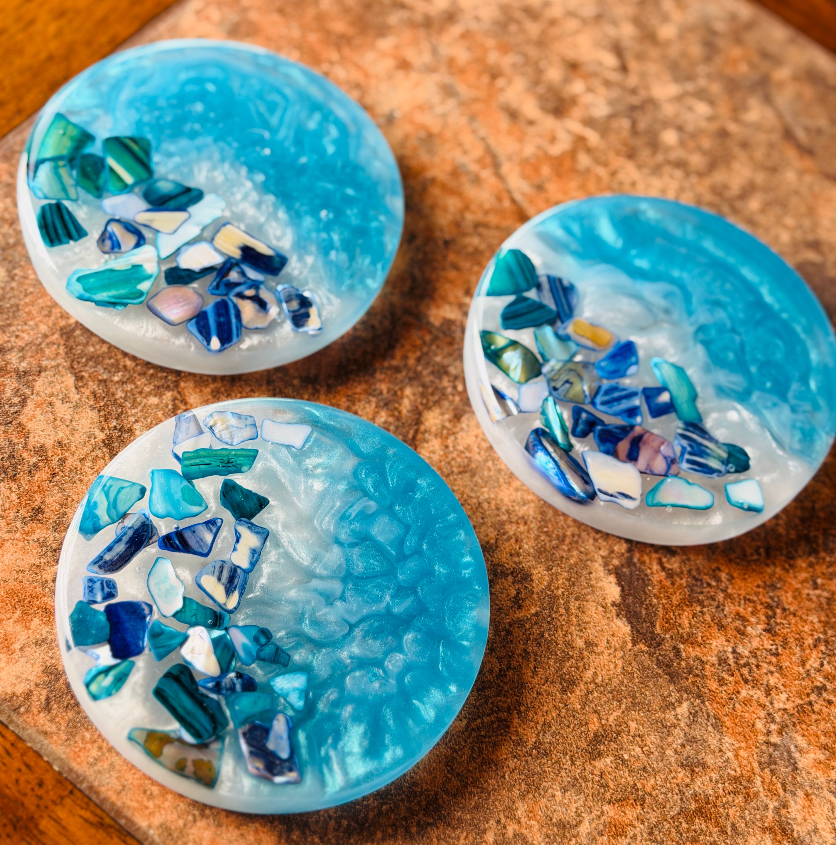 Custom Ocean Coasters (set of 3)