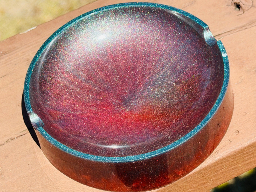 Red Shatter Pattern Ashtray