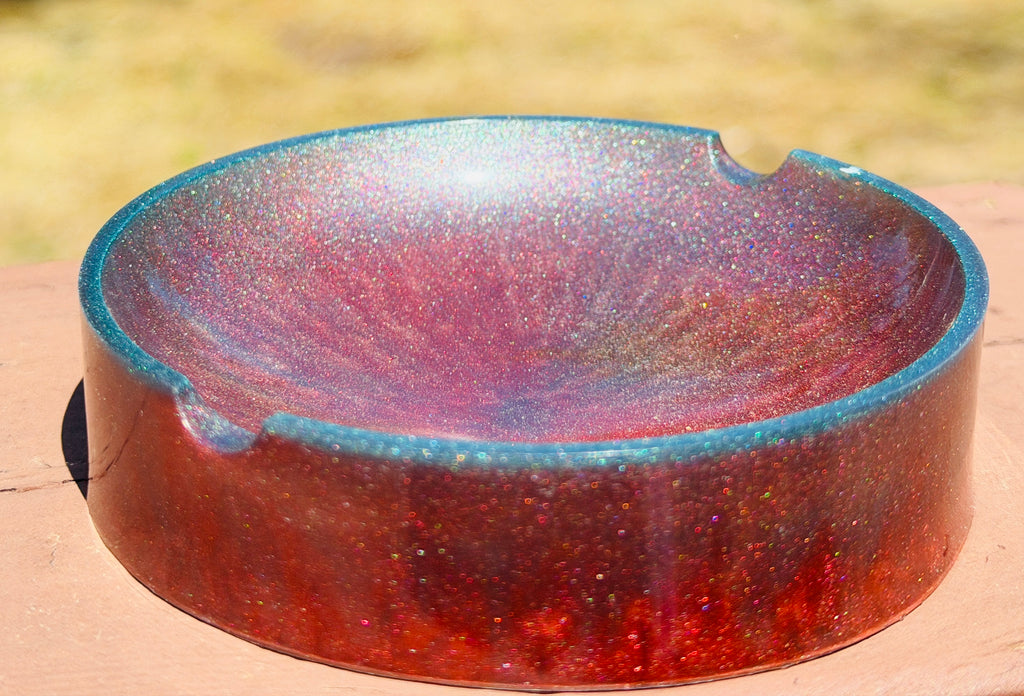Red Shatter Pattern Ashtray