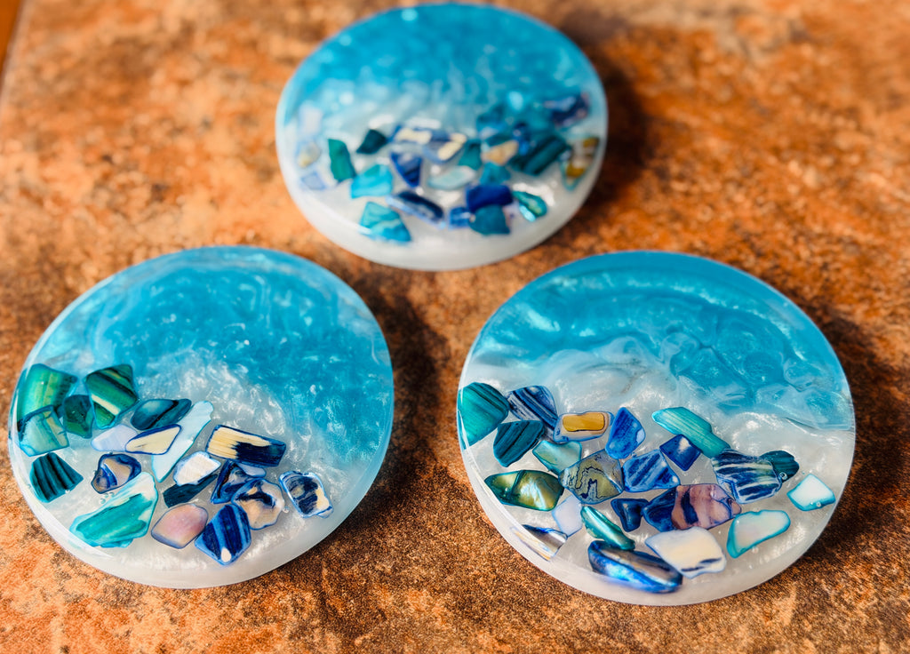 Custom Ocean Coasters (set of 3)