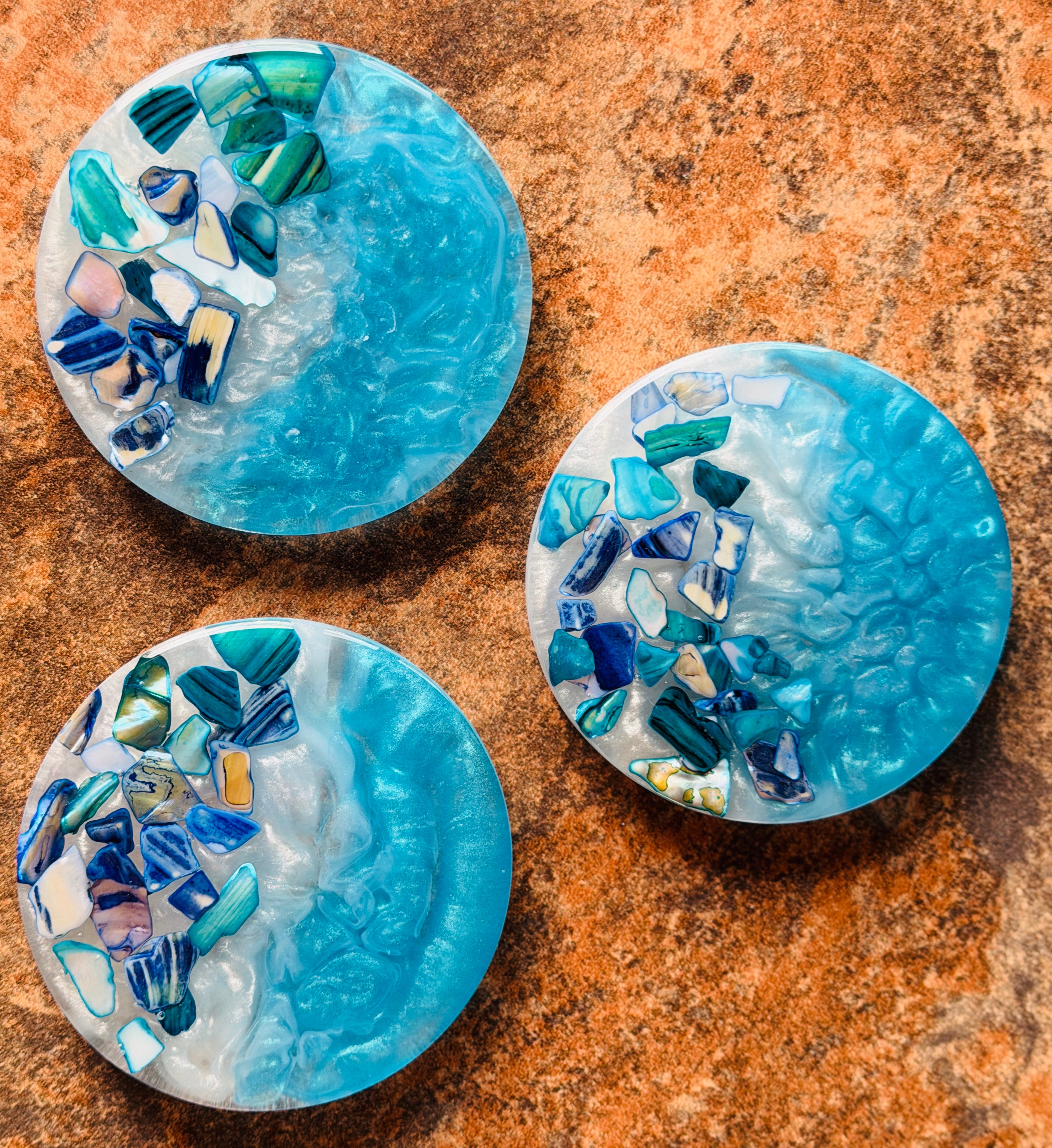 Custom Ocean Coasters (set of 3)