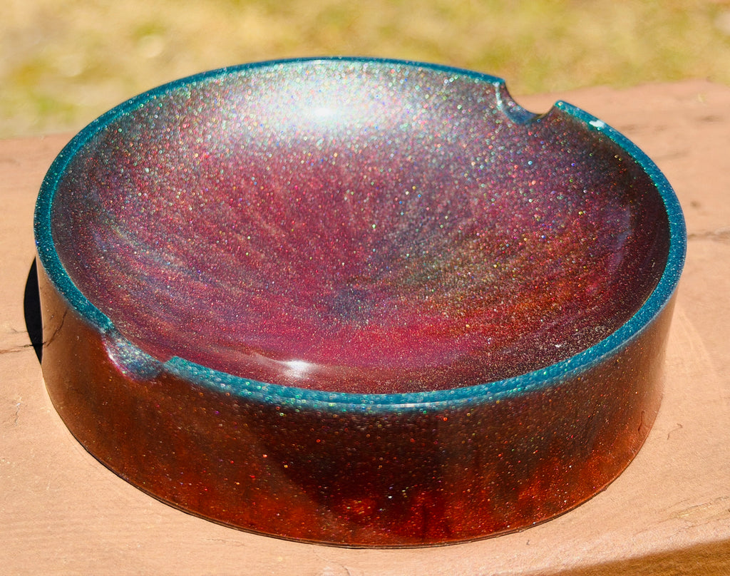 Red Shatter Pattern Ashtray
