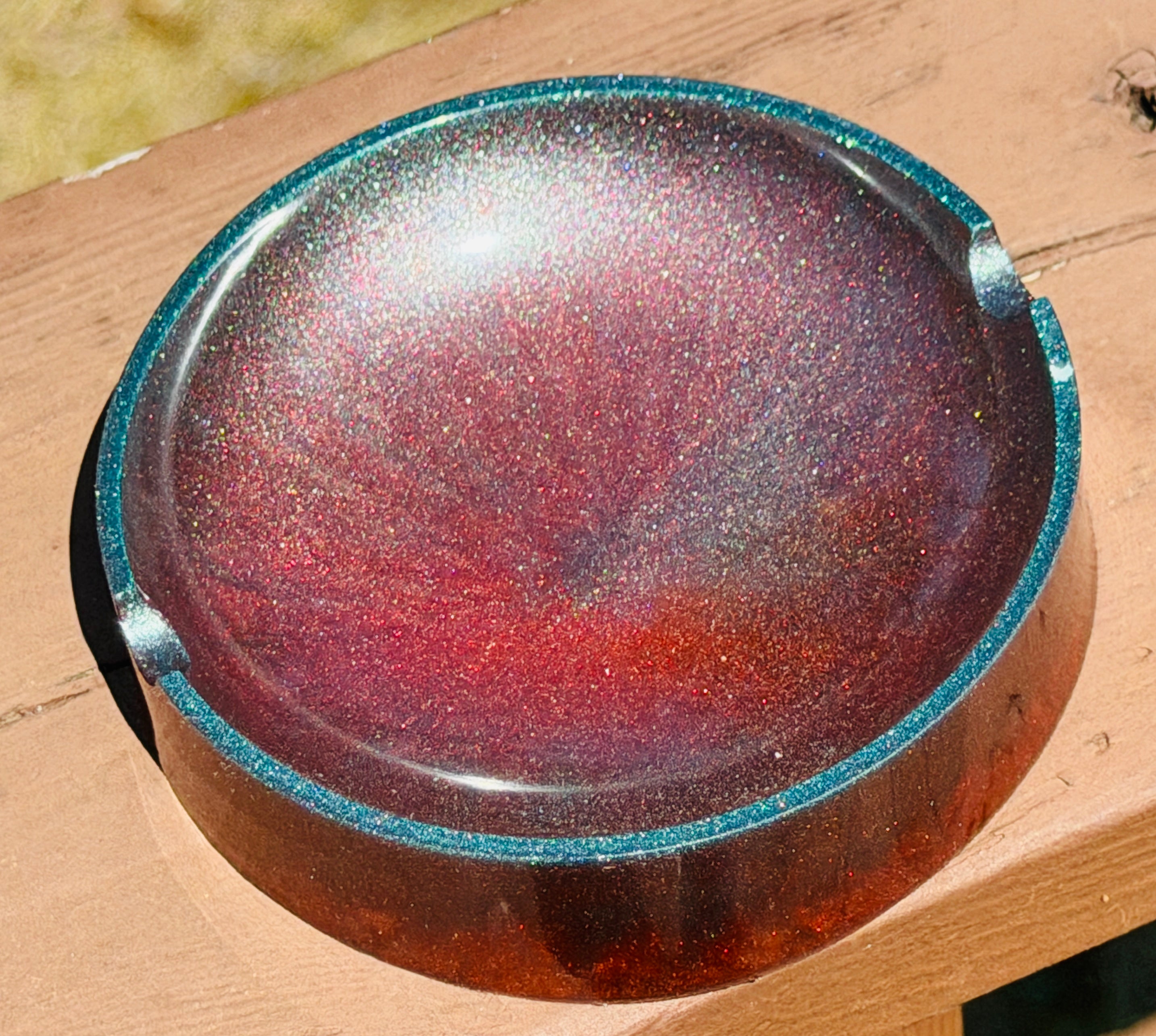 Red Shatter Pattern Ashtray